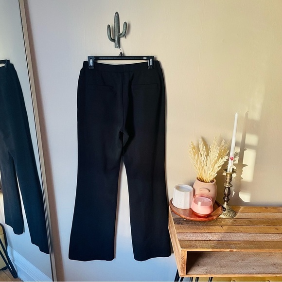 TOV Black Zip Front Flare Leg Stretch Pant - Picture 3 of 6